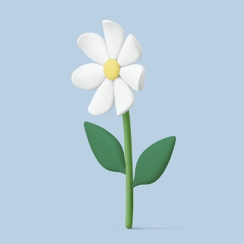Aesthetic 3D flower sticker, white | Free PSD - rawpixel