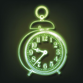Aesthetic alarm clock neon sticker, | Free Vector - rawpixel
