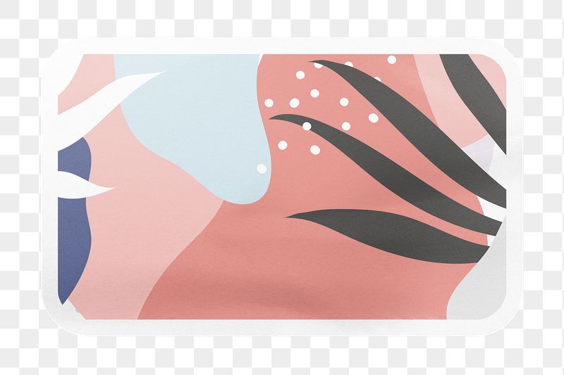Aesthetic botanical memphis png rectangle | Free PNG - rawpixel