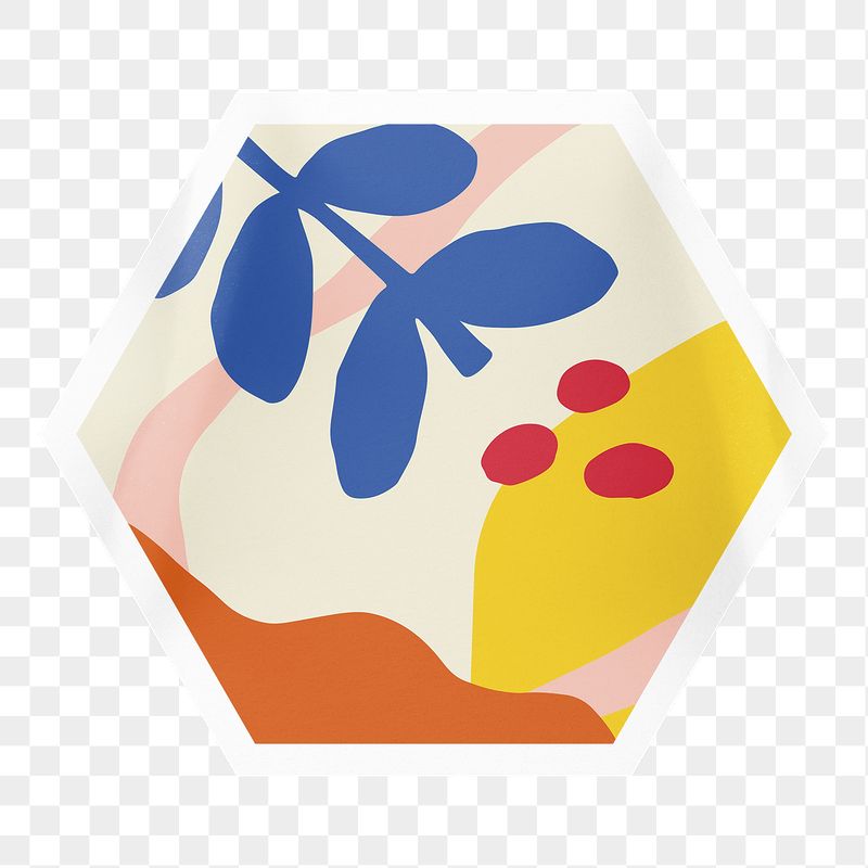 Aesthetic botanical memphis png sticker, | Free PNG - rawpixel