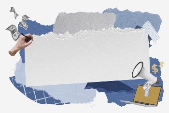 Aesthetic business frame background, blue | Free Photo - rawpixel