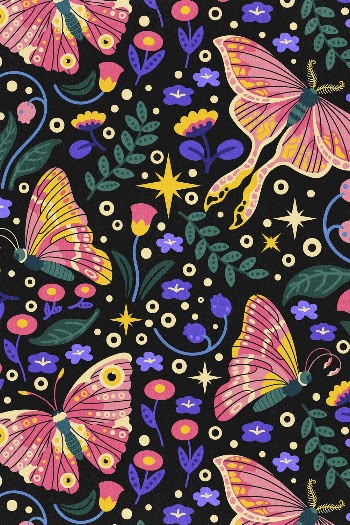 Aesthetic butterfly pattern background, animal | Free Photo Illustration - rawpixel