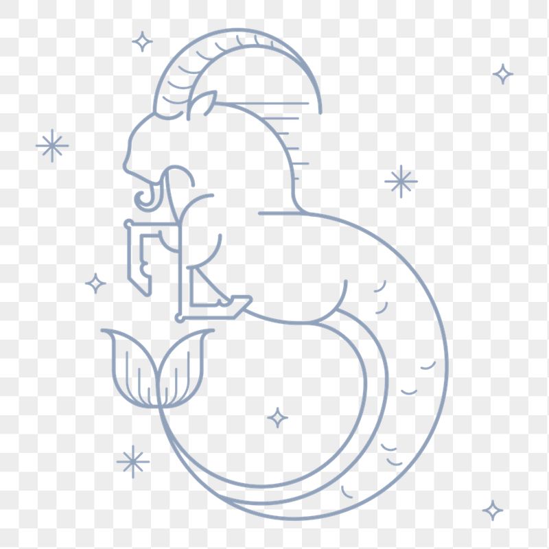 Aesthetic Capricorn png sticker, line | Free PNG - rawpixel
