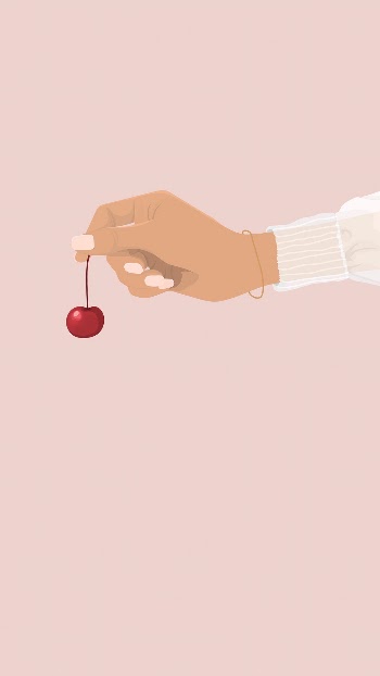 Aesthetic cherry phone wallpaper, cute | Free Vector Illustration - rawpixel
