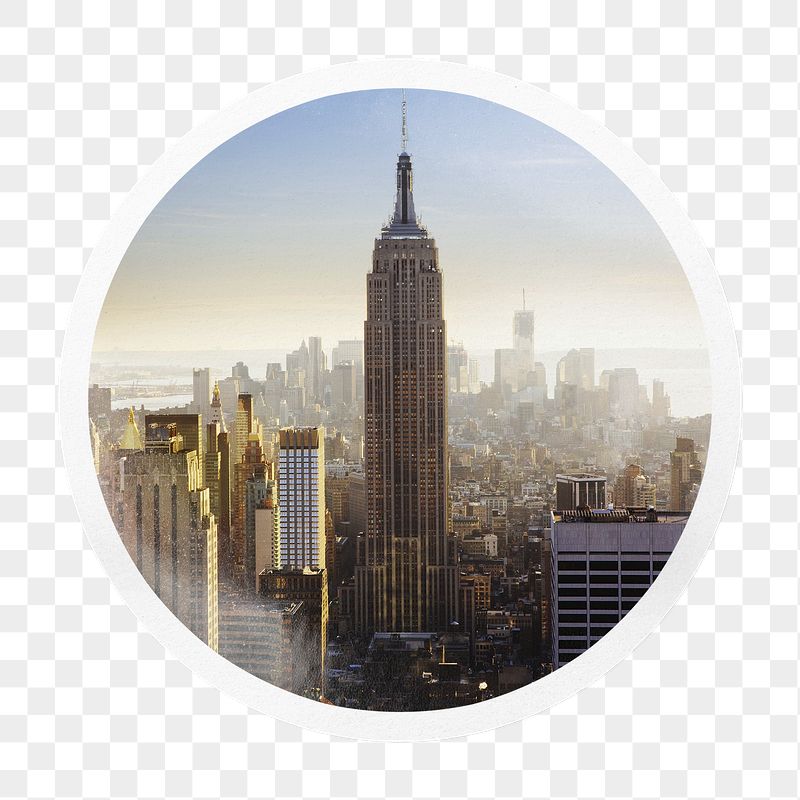Aesthetic cityscape png badge sticker | Free PNG - rawpixel
