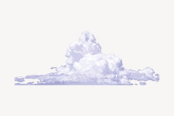 Aesthetic cloud clipart, weather illustration. | Free Photo - rawpixel