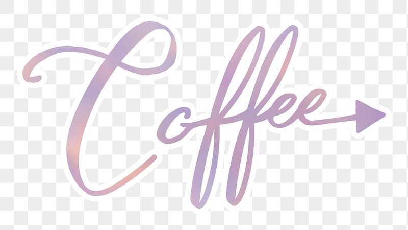Aesthetic coffee png word sticker, | Free PNG - rawpixel