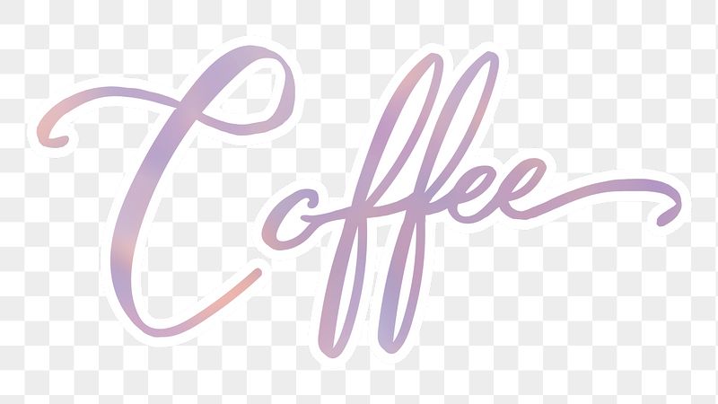 Aesthetic coffee png word sticker, | Free PNG - rawpixel
