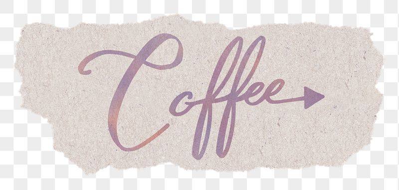 Aesthetic coffee png word sticker, | Free PNG - rawpixel