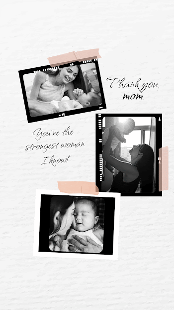 Aesthetic collage template, mother's day | Free PSD Template - rawpixel