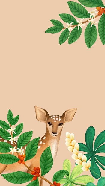 Aesthetic deer iPhone wallpaper, wildlife | Free Photo Illustration - rawpixel
