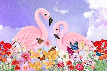 Aesthetic flamingo background, purple sky | Free Photo - rawpixel