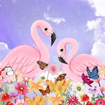 Aesthetic flamingo background, purple sky | Free Photo - rawpixel