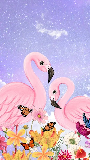 Aesthetic flamingo iPhone wallpaper, purple | Free Photo Illustration - rawpixel