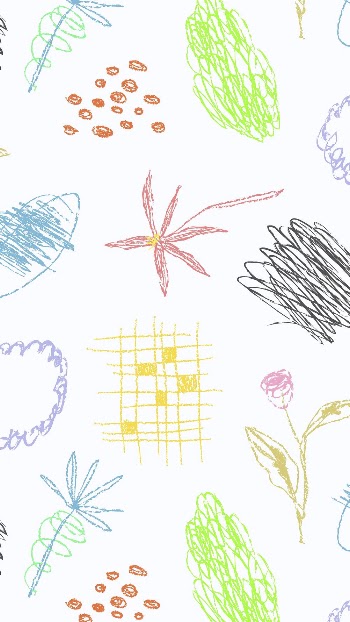 Aesthetic floral iPhone wallpaper, crayon | Free Photo - rawpixel