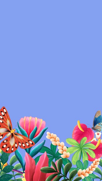 Aesthetic flower blue iPhone wallpaper, | Free Photo Illustration - rawpixel