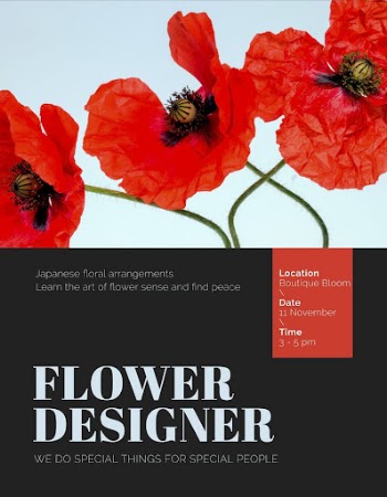 Aesthetic flower flyer editable template, | Free Vector Template - rawpixel
