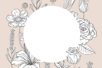 Aesthetic flower frame background, vintage | Free Vector - rawpixel