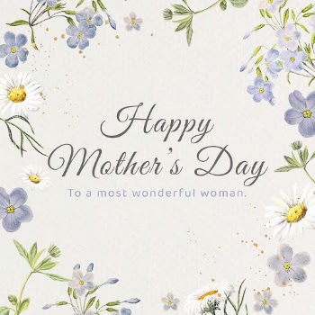 Aesthetic flower greeting template, mother's | Free PSD Template - rawpixel