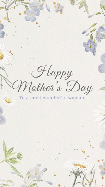 Aesthetic flower greeting template, mother's | Free PSD Template - rawpixel