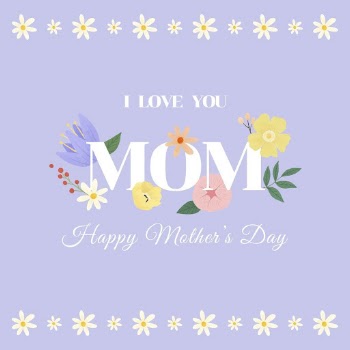 Aesthetic flower greeting template, mother's | Free Vector Template - rawpixel