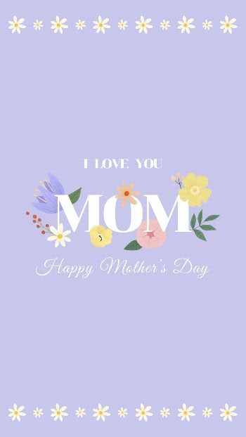 Aesthetic flower greeting template, mother's | Free Vector Template - rawpixel