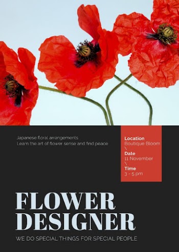 Aesthetic flower poster editable template, | Free Vector Template - rawpixel