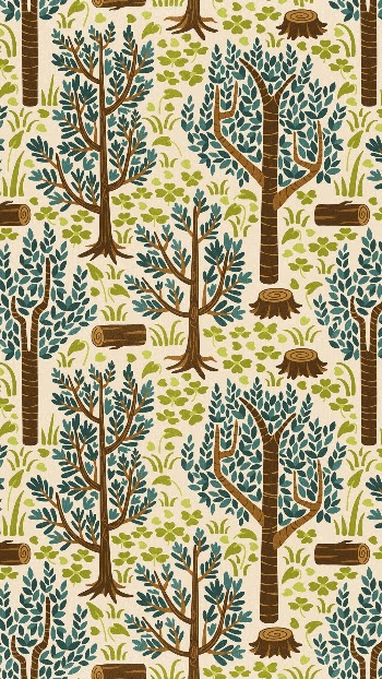 Aesthetic forest pattern iPhone wallpaper, | Free Photo Illustration - rawpixel