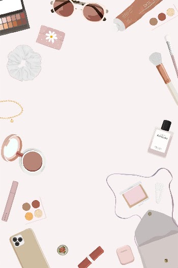 Aesthetic frame background, feminine makeup | Free Vector - rawpixel
