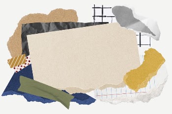 Aesthetic frame background, paper collages | Free PSD - rawpixel