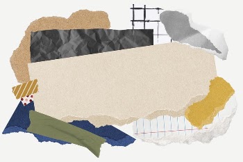 Aesthetic frame background, paper collages | Free PSD - rawpixel