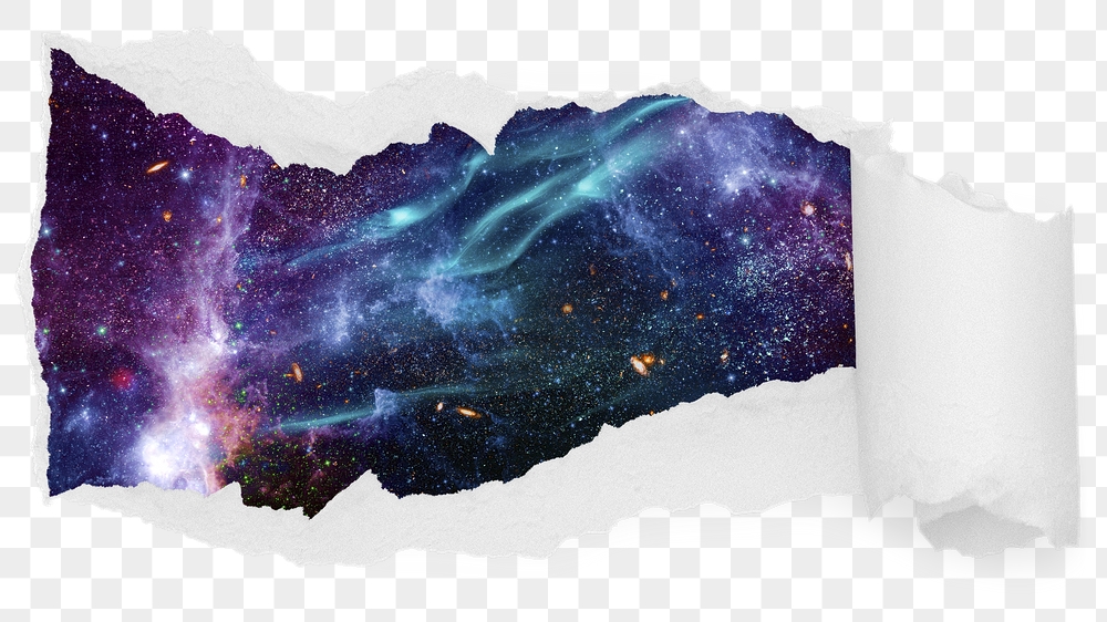Aesthetic galaxy png ripped paper | Free PNG - rawpixel