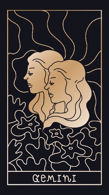 Aesthetic Gemini black mobile wallpaper, | Free Vector Illustration - rawpixel