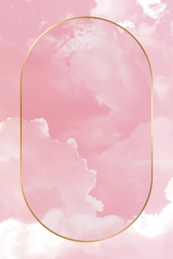 Aesthetic gold frame, pink clouds | Free Photo - rawpixel