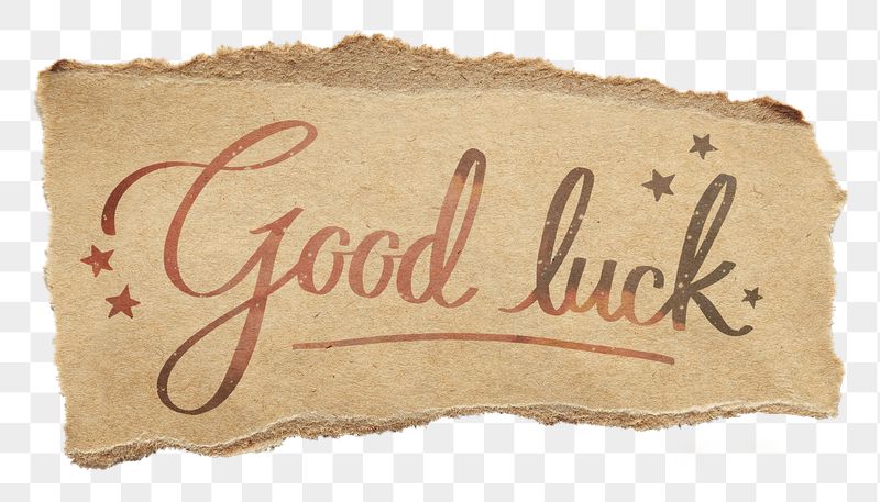 Aesthetic good luck word, torn | Free PNG - rawpixel