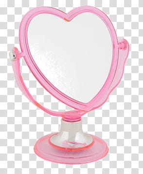 AESTHETIC GRUNGE, pink heart swivel mirror transparent background PNG clipart