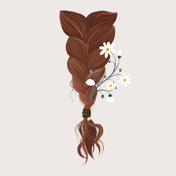 Aesthetic hair braids collage element, | Free PSD Illustration - rawpixel