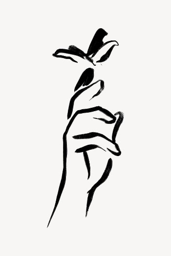 Aesthetic hand collage element, drawing | Free Photo - rawpixel