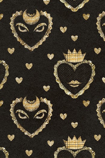Aesthetic heart pattern background, gold | Free Photo - rawpixel