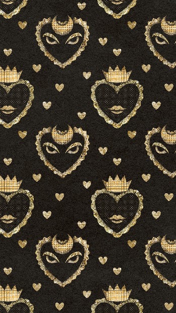Aesthetic heart pattern iPhone wallpaper, | Free Photo - rawpixel
