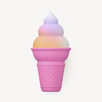 Aesthetic ice cream collage element, | Free PSD - rawpixel