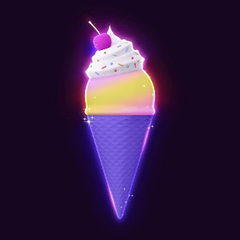 Aesthetic ice cream collage element, | Free PSD - rawpixel