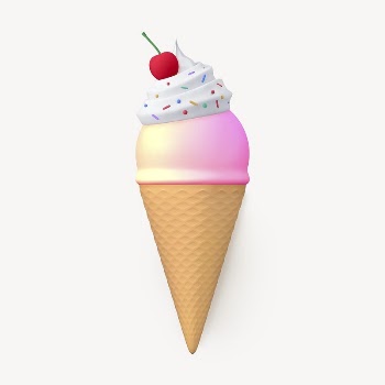 Aesthetic ice cream collage element, | Free PSD - rawpixel