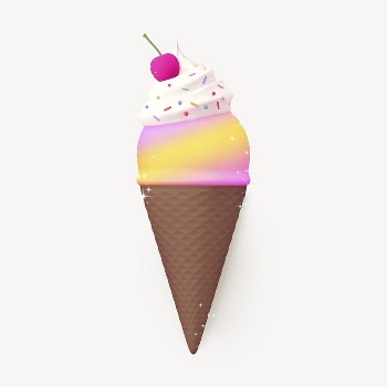 Aesthetic ice cream collage element, | Free PSD - rawpixel