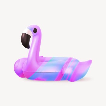 Aesthetic inflatable flamingo floatie collage | Free PSD - rawpixel