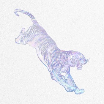 Aesthetic jumping tiger collage element, | Free PSD Illustration - rawpixel