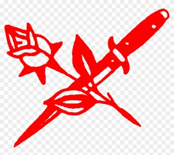 Aesthetic Knife Rose Red Roses Grunge Indie Tumblr - Rose Knife