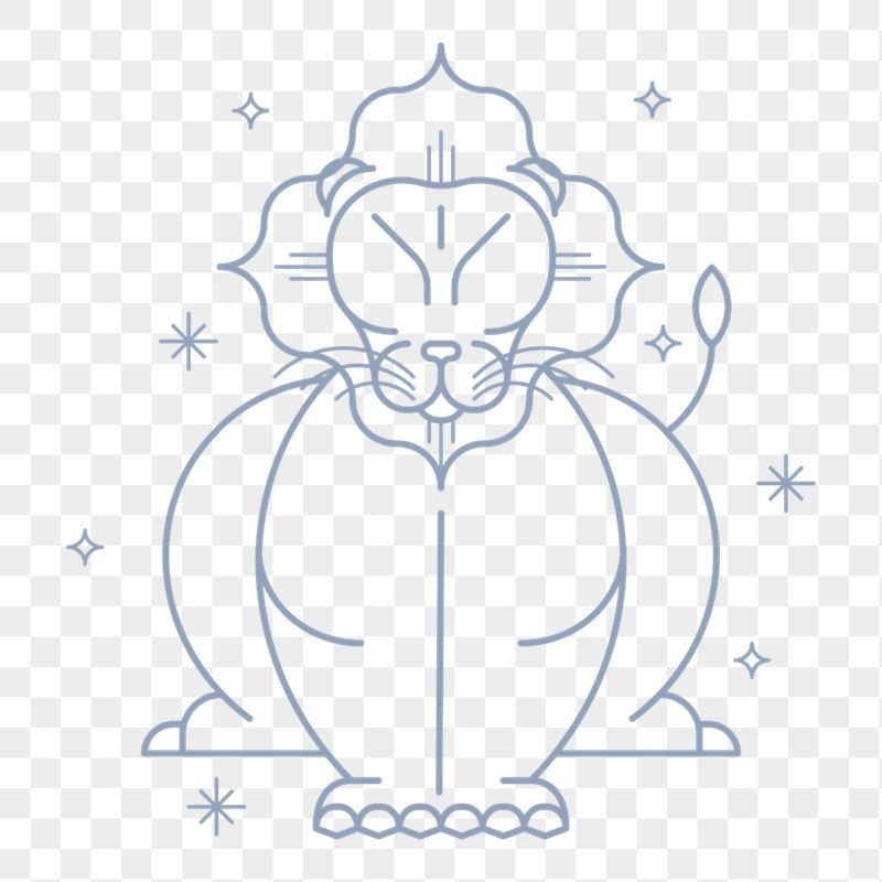 Aesthetic Leo png sticker, line | Free PNG - rawpixel