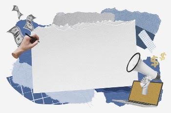 Aesthetic marketing frame background, blue | Free Photo - rawpixel