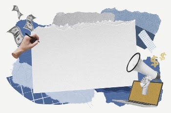 Aesthetic marketing frame background, blue | Free PSD - rawpixel